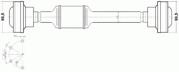 кардан, задвижване на оста 28110