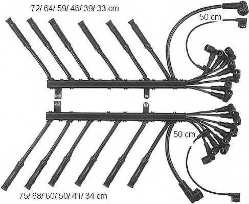 комплект запалителеи кабели ZE1200