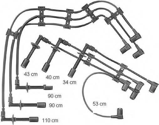 комплект запалителеи кабели ZE715
