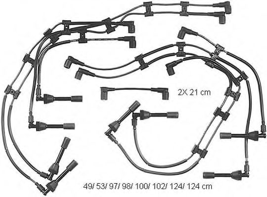 комплект запалителеи кабели ZE907