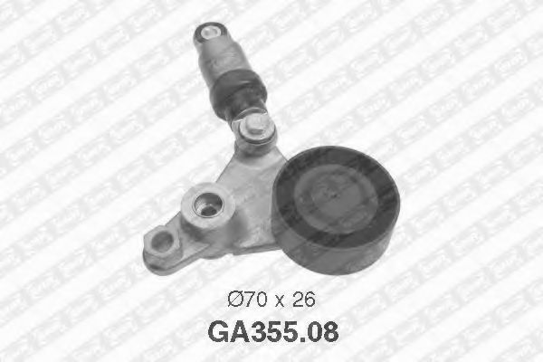 обтящна ролка, пистов ремък GA355.08