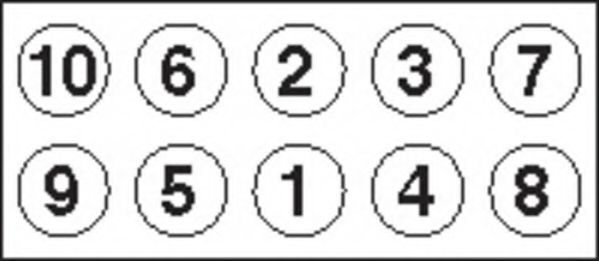 комплект болтове на капака на клап. (на цилиндровата глава)