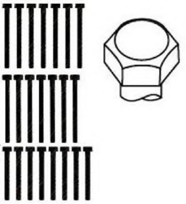 комплект болтове на капака на клап. (на цилиндровата глава) HBS015