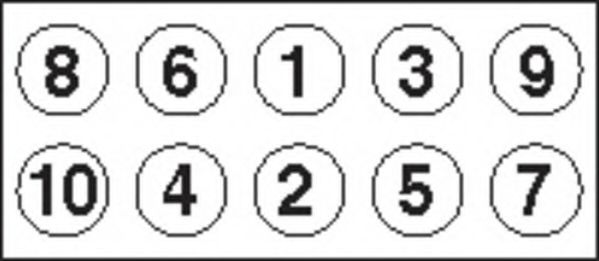 комплект болтове на капака на клап. (на цилиндровата глава) HBS198