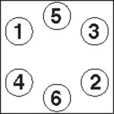 комплект болтове на капака на клап. (на цилиндровата глава) HBS352