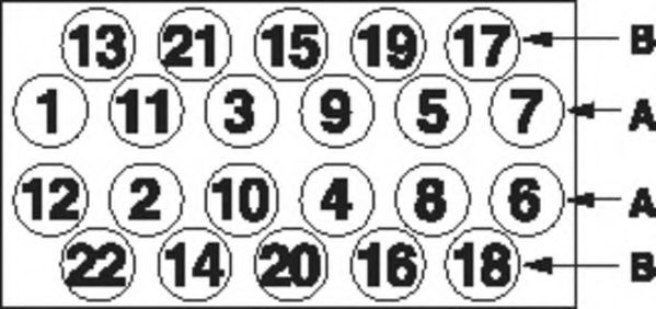 комплект болтове на капака на клап. (на цилиндровата глава) HBS106