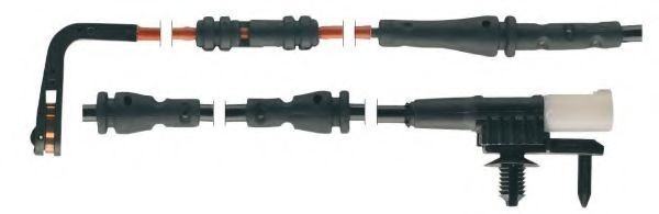 предупредителен контактен сензор, износване на накладките