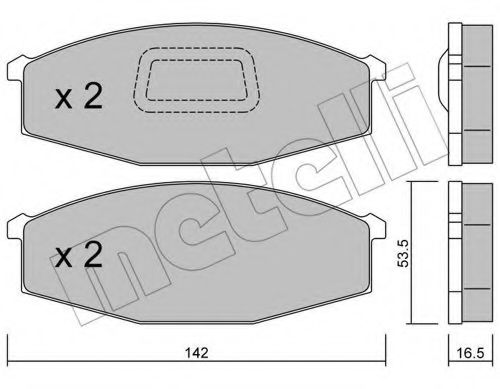 комплект спирачно феродо, дискови спирачки
