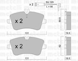 комплект спирачно феродо, дискови спирачки
