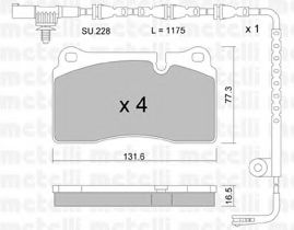 комплект спирачно феродо, дискови спирачки
