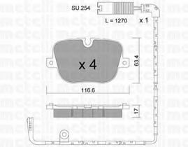 комплект спирачно феродо, дискови спирачки