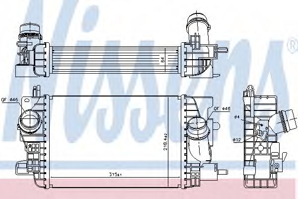 интеркулер (охладител за въздуха на турбината) 96196