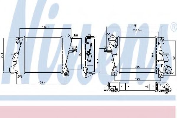 интеркулер (охладител за въздуха на турбината) 96407