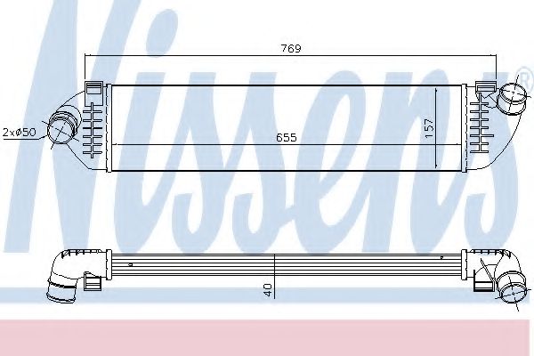 интеркулер (охладител за въздуха на турбината) 96481