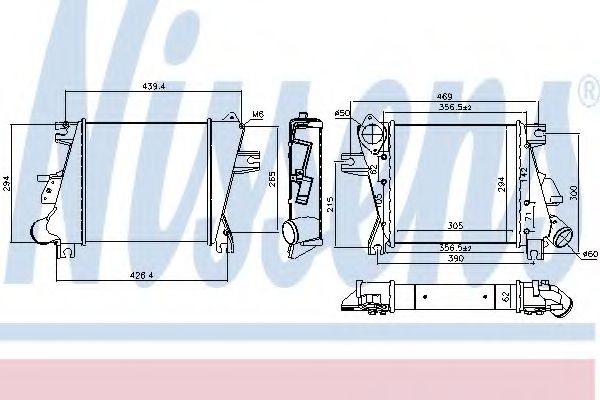 интеркулер (охладител за въздуха на турбината) 96527