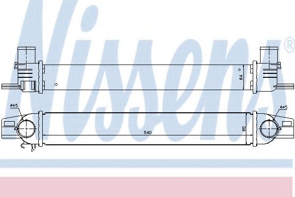 интеркулер (охладител за въздуха на турбината) 96536