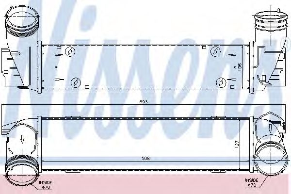интеркулер (охладител за въздуха на турбината) 96595