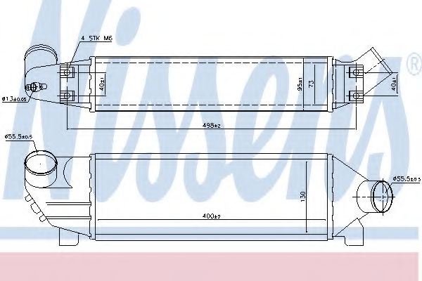 интеркулер (охладител за въздуха на турбината) 96733