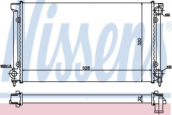 радиатор, охлаждане на двигателя 651741