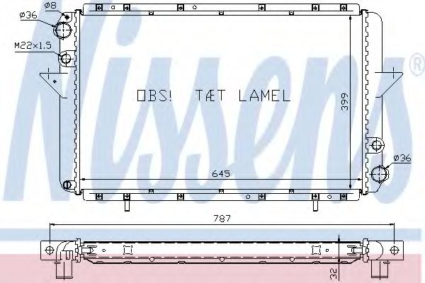 радиатор, охлаждане на двигателя 63940A
