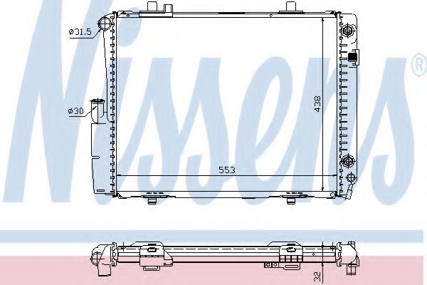 радиатор, охлаждане на двигателя 62582A