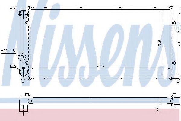 радиатор, охлаждане на двигателя 65236