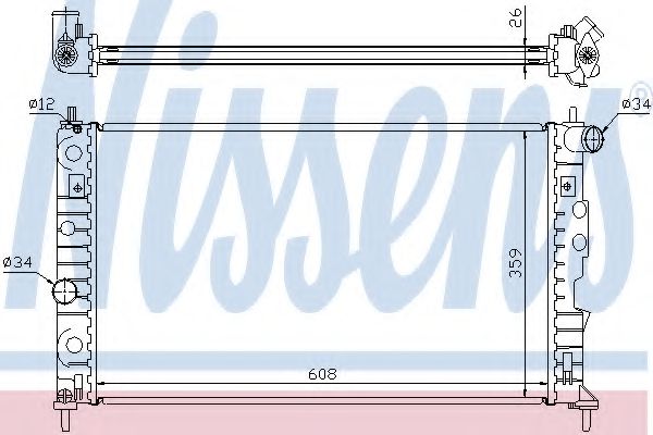 радиатор, охлаждане на двигателя 68002A