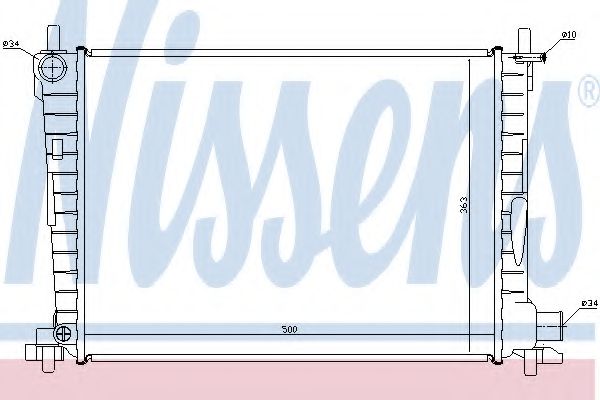 радиатор, охлаждане на двигателя 62055