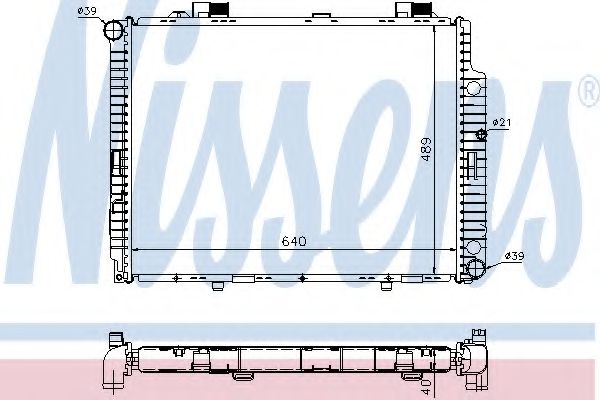 радиатор, охлаждане на двигателя 62598A