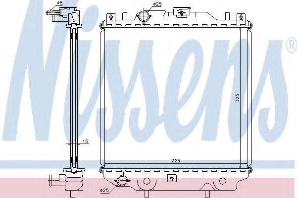 радиатор, охлаждане на двигателя 64174A