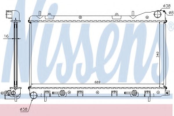 радиатор, охлаждане на двигателя 67707A