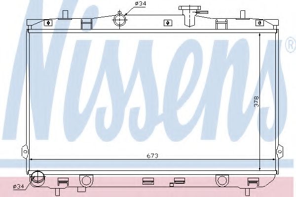 радиатор, охлаждане на двигателя 67024
