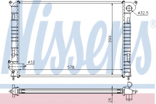 радиатор, охлаждане на двигателя 69700A