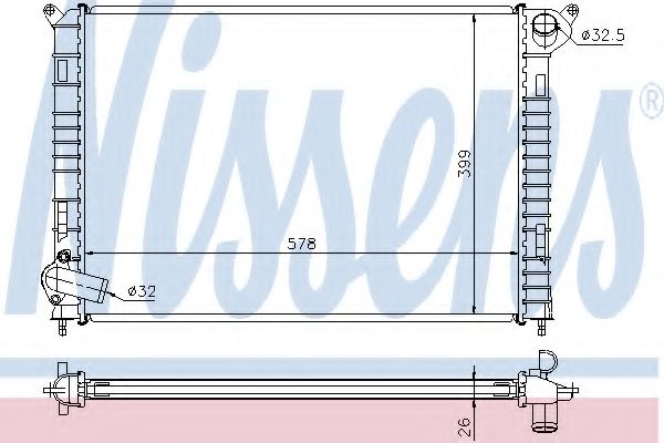 радиатор, охлаждане на двигателя 69703A