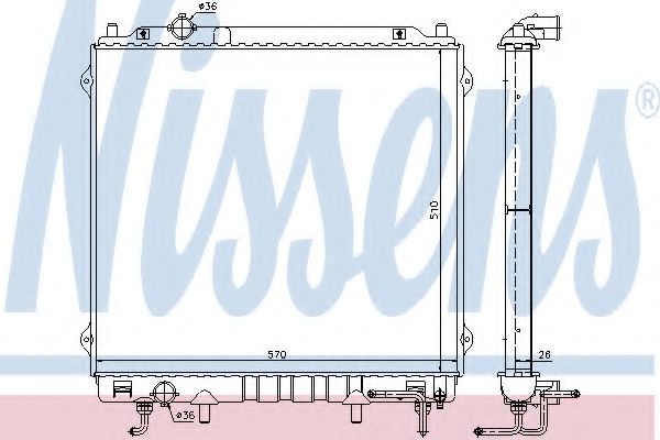 радиатор, охлаждане на двигателя 67482