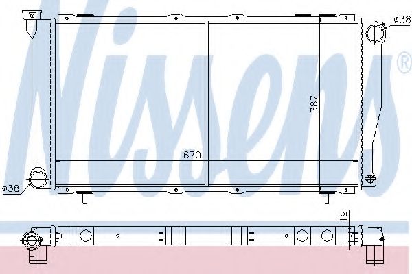 радиатор, охлаждане на двигателя 64112