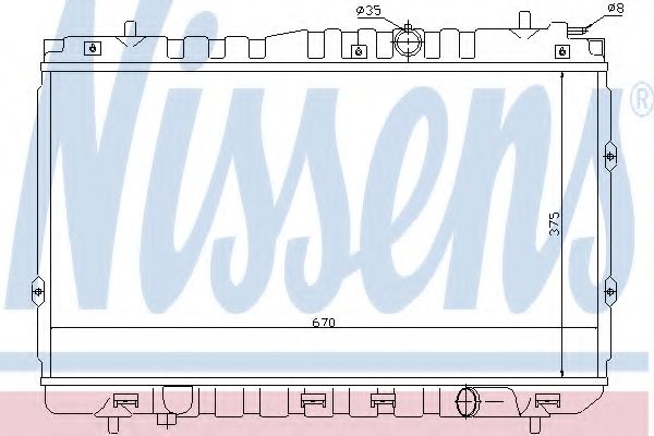 радиатор, охлаждане на двигателя 66680