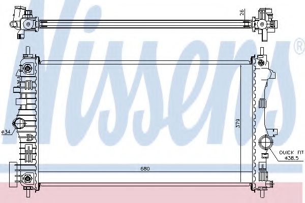 радиатор, охлаждане на двигателя 630717