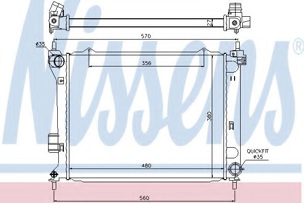 радиатор, охлаждане на двигателя 67549
