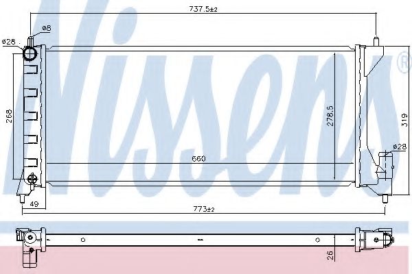 радиатор, охлаждане на двигателя 630749