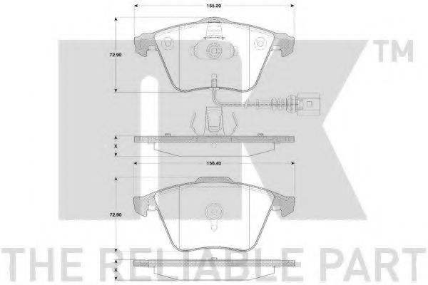 комплект спирачно феродо, дискови спирачки