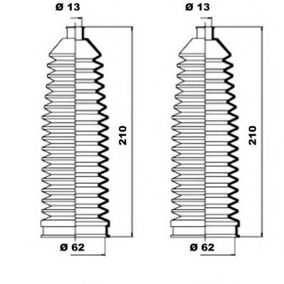 комплект маншон, кормилно управление K150087