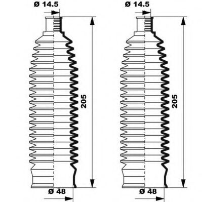 комплект маншон, кормилно управление K150235