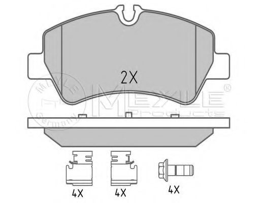 комплект спирачно феродо, дискови спирачки