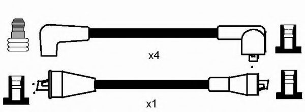 комплект запалителеи кабели 0876