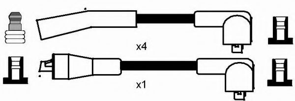 комплект запалителеи кабели 0887