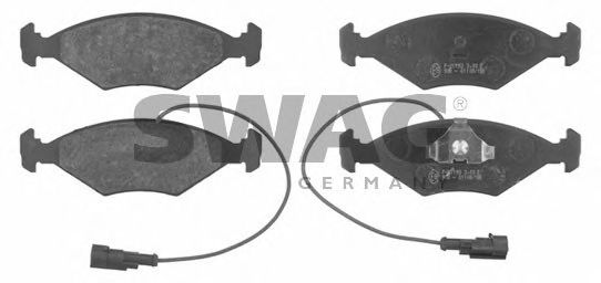 комплект спирачно феродо, дискови спирачки 70 91 6397