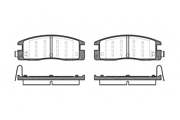комплект спирачно феродо, дискови спирачки