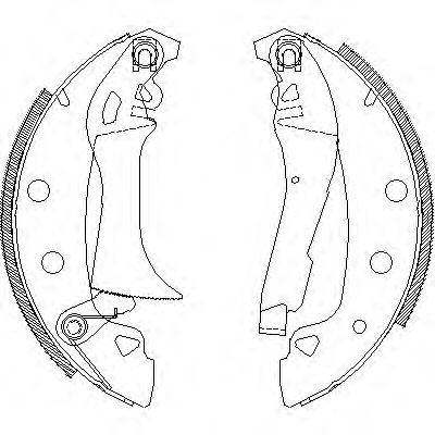 комплект спирачна челюст 4017.00