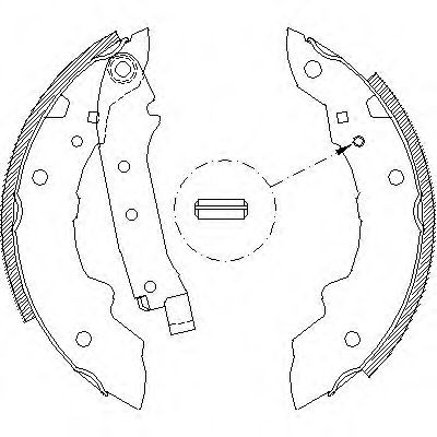 комплект спирачна челюст 4036.01